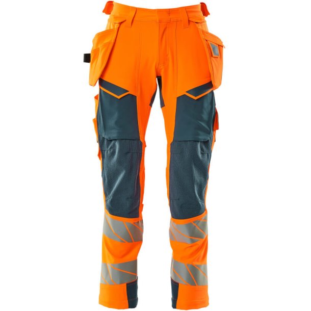 MASCOT Bukser med hngelommer Hi-Vis Orange/Mrk Petroleum 19031-711-1444