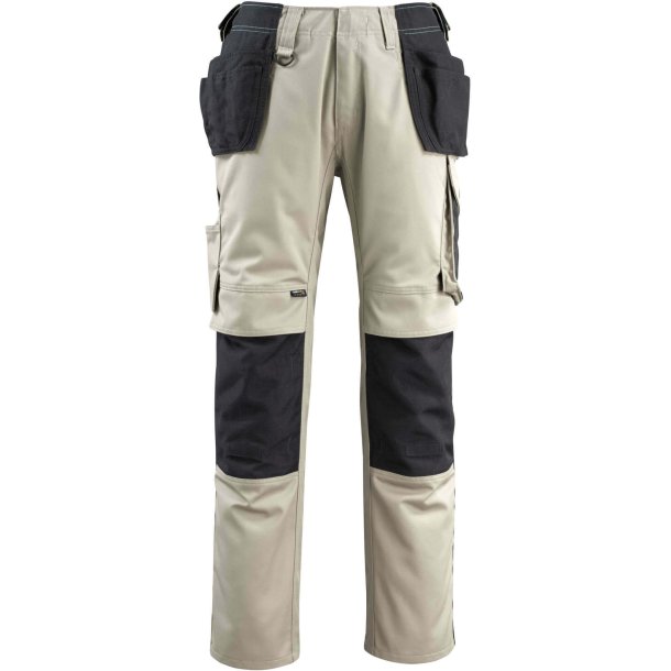 MASCOT&reg; Bukser med hngelommer Lys Kaki/Sort 14031-203-5509