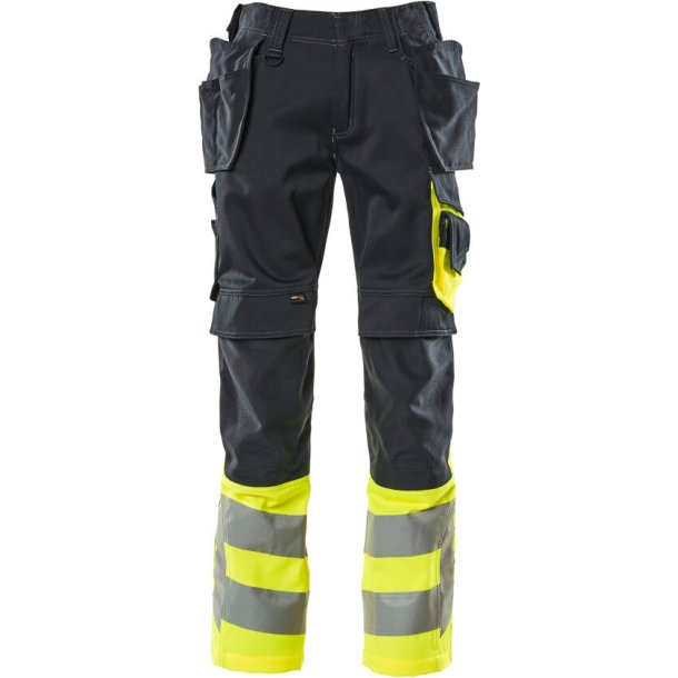 MASCOT Bukser med hngelommer Mrk Marine/Hi-Vis Gul 17531-860-01017