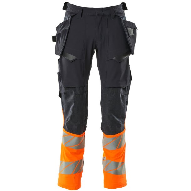 MASCOT Bukser med hngelommer Mrk Marine/Hi-Vis Orange 19131-711-01014