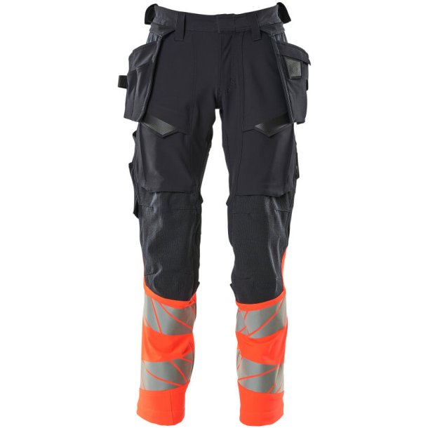 MASCOT Bukser med hngelommer Mrk Marine/Hi-Vis Rd 19131-711-10222