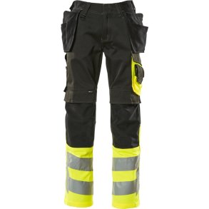 MASCOT® Bukser med hngelommer Sort/Hi-Vis Gul 17531-860-0917