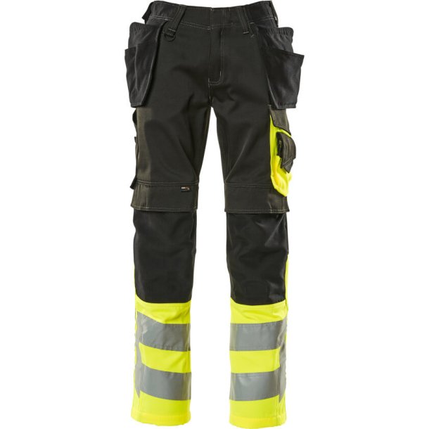 MASCOT&reg; Bukser med hngelommer Sort/Hi-Vis Gul 17531-860-0917