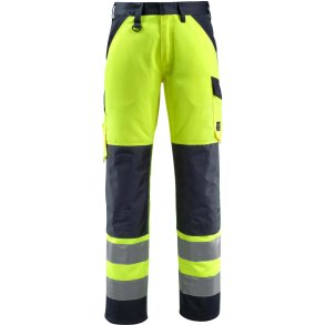 MASCOT® Bukser med knlommer Hi-Vis Gul/Mrk Marine 15979-948-17010