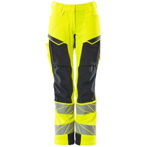 MASCOT® Bukser med knlommer Hi-Vis Gul/Mrk Marine 19078-511-17010