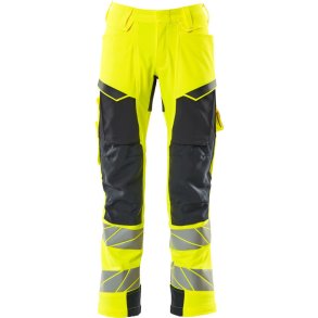 MASCOT® Bukser med knlommer Hi-Vis Gul/Mrk Marine 19079-511-17010