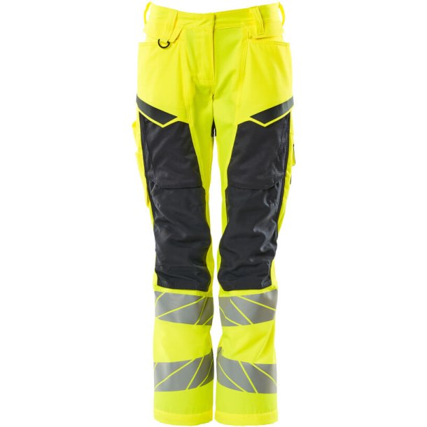 MASCOT Bukser med knlommer Hi-Vis Gul/Mrk Marine 19578-236-17010