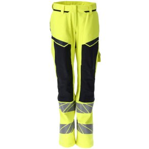 MASCOT® Bukser med knlommer Hi-Vis Gul/Mrk Marine 21078-284-17010