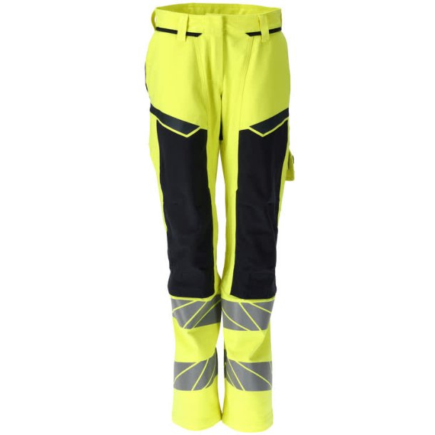 MASCOT&reg; Bukser med knlommer Hi-Vis Gul/Mrk Marine 21078-284-17010