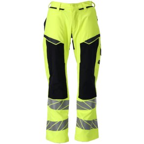 MASCOT® Bukser med knlommer Hi-Vis Gul/Mrk Marine 21379-281-17010