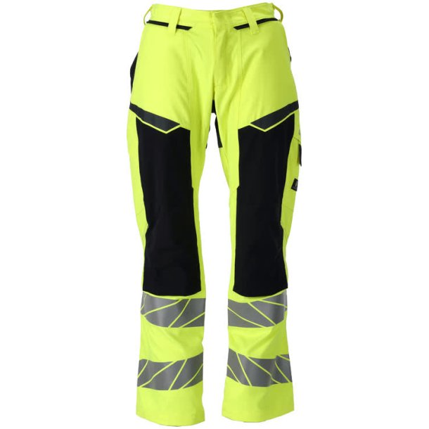 MASCOT&reg; Bukser med knlommer Hi-Vis Gul/Mrk Marine 21379-281-17010