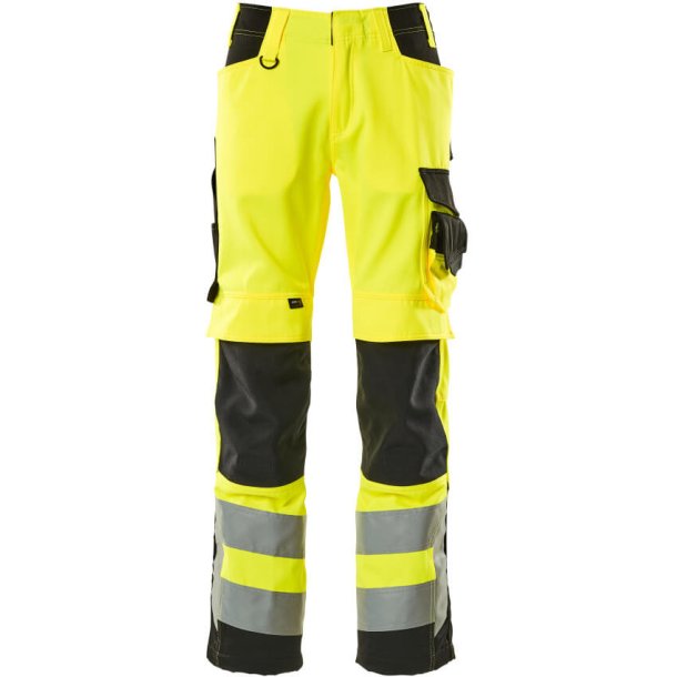 MASCOT&reg; Bukser med knlommer Hi-Vis Gul/Sort 15579-860-1709