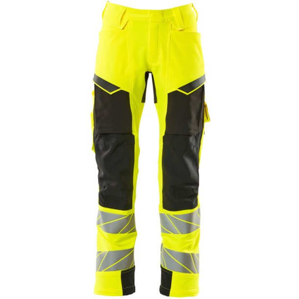 MASCOT&reg; Bukser med knlommer Hi-Vis Gul/Sort 19079-511-1709