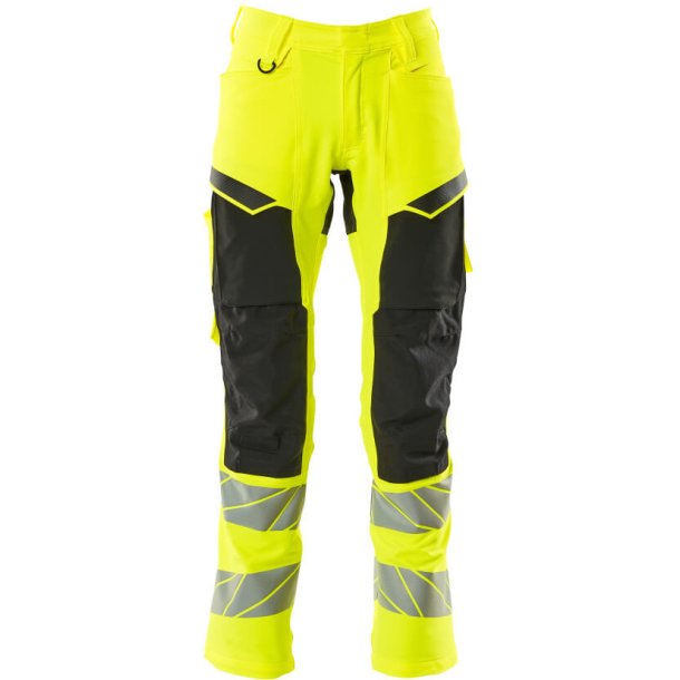MASCOT&reg; Bukser med knlommer Hi-Vis Gul/Sort 19479-711-1709