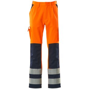 MASCOT® Bukser med knlommer Hi-Vis Orange/Marine 07179-860-141