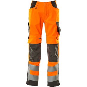 MASCOT® Bukser med knlommer Hi-Vis Orange/Mrk Antracit 15579-860-1418