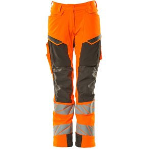 MASCOT® Bukser med knlommer Hi-Vis Orange/Mrk Antracit 19078-511-1418