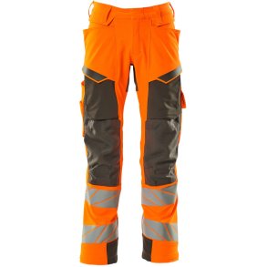 MASCOT® Bukser med knlommer Hi-Vis Orange/Mrk Antracit 19079-511-1418