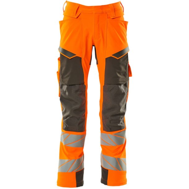 MASCOT Bukser med knlommer Hi-Vis Orange/Mrk Antracit 19079-511-1418