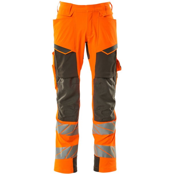 MASCOT Bukser med knlommer Hi-Vis Orange/Mrk Antracit 19279-510-1418