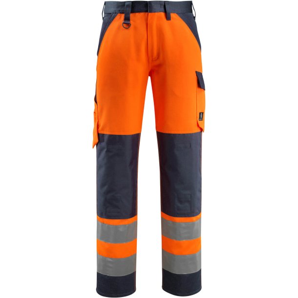 MASCOT Bukser med knlommer Hi-Vis Orange/Mrk Marine 15979-948-14010