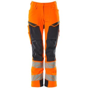 MASCOT® Bukser med knlommer Hi-Vis Orange/Mrk Marine 19078-511-14010