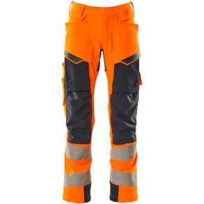 MASCOT® Bukser med knlommer Hi-Vis Orange/Mrk Marine 19079-511-14010
