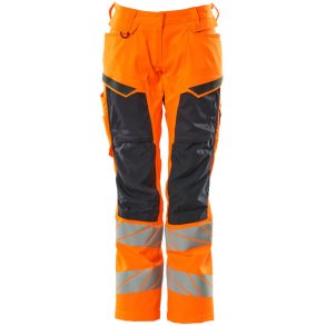 MASCOT® Bukser med knlommer Hi-Vis Orange/Mrk Marine 19578-236-14010