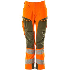 MASCOT® Bukser med knlommer Hi-Vis Orange/Mosgrn 19078-511-1433