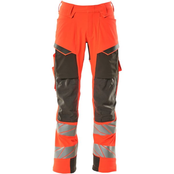 MASCOT Bukser med knlommer Hi-Vis Rd/Mrk Antracit 19079-511-22218