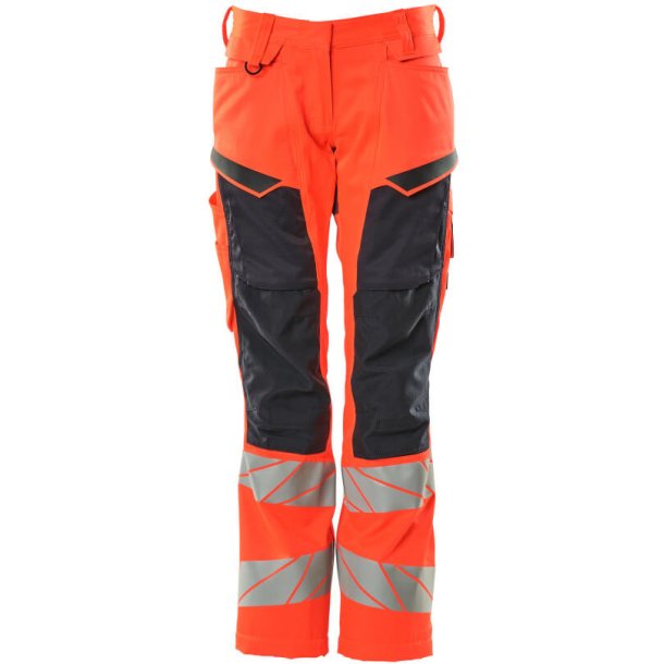 MASCOT Bukser med knlommer Hi-Vis Rd/Mrk Marine 19578-236-22210