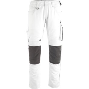 MASCOT® Bukser med knlommer Hvid/Mrk Antracit 12179-203-0618