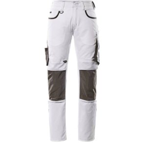 MASCOT® Bukser med knlommer Hvid/Mrk Antracit 13079-230-0618