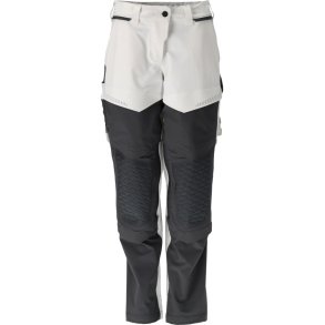 MASCOT® Bukser med knlommer Hvid/Stengr 22078-605-0689