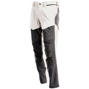 MASCOT® Bukser med knlommer Hvid/Stengr 22379-311-0689