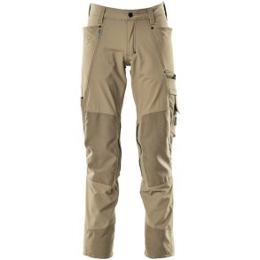 MASCOT® Bukser med knlommer Lys Kaki 17179-311-55