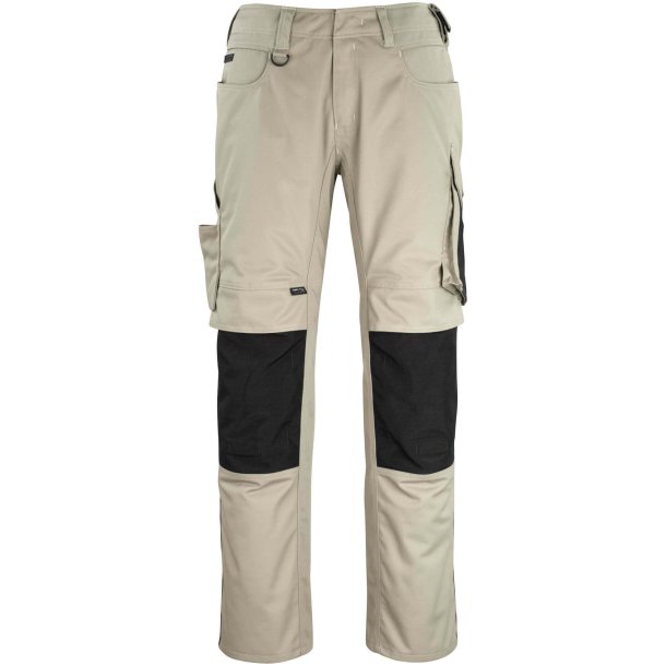 MASCOT&reg; Bukser med knlommer Lys Kaki/Sort 12179-203-5509