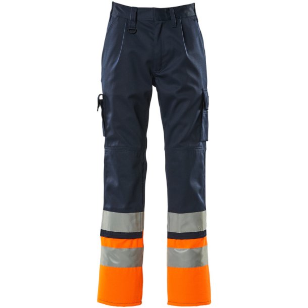 MASCOT Bukser med knlommer Marine/Hi-Vis Orange 12379-430-0114