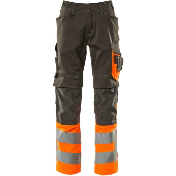 MASCOT Bukser med knlommer Mrk Antracit/Hi-Vis Orange 15679-860-1814