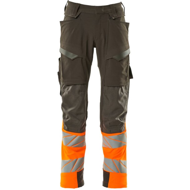 MASCOT Bukser med knlommer Mrk Antracit/Hi-Vis Orange 19179-511-1814