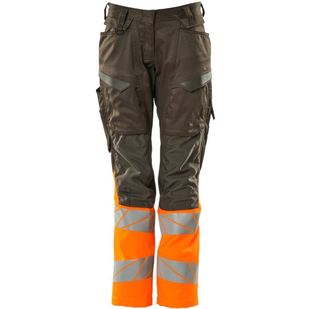 MASCOT&reg; Bukser med knlommer Mrk Antracit/Hi-Vis Orange 19678-236-1814