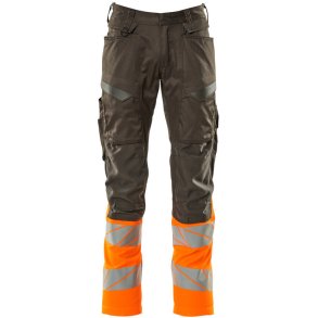 MASCOT® Bukser med knlommer Mrk Antracit/Hi-Vis Orange 19679-236-1814