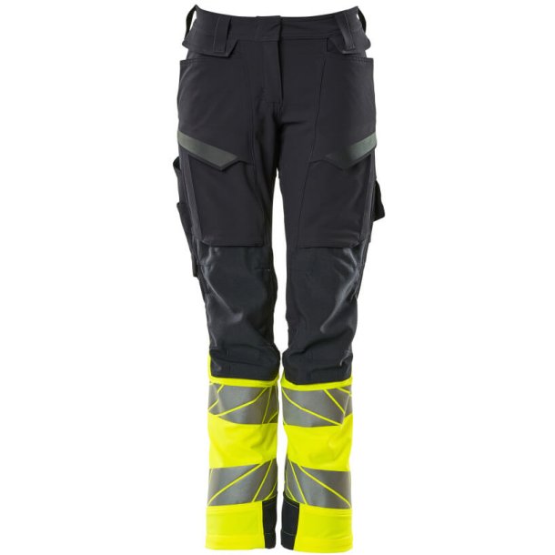 MASCOT Bukser med knlommer Mrk Marine/Hi-Vis Gul 19178-511-01017