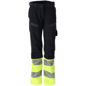 MASCOT® Bukser med knlommer Mrk Marine/Hi-Vis Gul 21178-284-01017