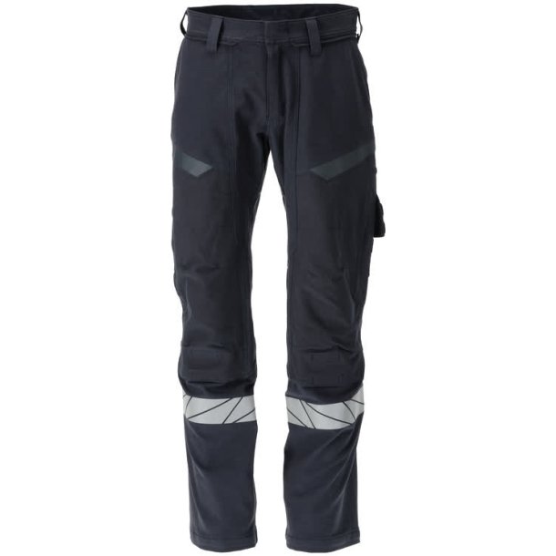 MASCOT&reg; Bukser med knlommer Mrk Marine/Hi-Vis Gul 21279-284-01017