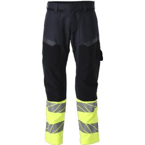 MASCOT® Bukser med knlommer Mrk Marine/Hi-Vis Gul 21479-281-01017