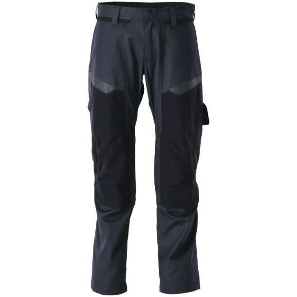 MASCOT&reg; Bukser med knlommer Mrk Marine/Hi-Vis Gul 21579-281-01017