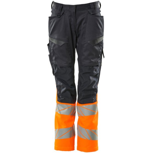 MASCOT Bukser med knlommer Mrk Marine/Hi-Vis Orange 19678-236-01014