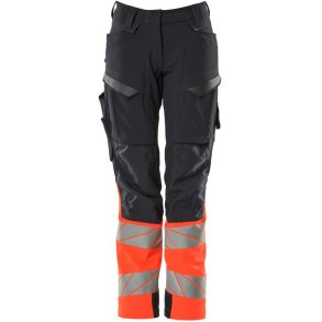 MASCOT® Bukser med knlommer Mrk Marine/Hi-Vis Rd 19178-511-10222