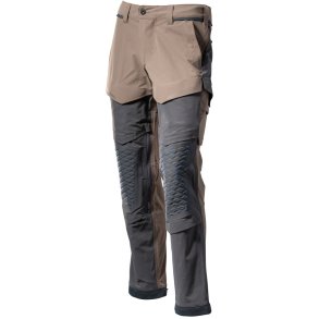 MASCOT® Bukser med knlommer Mrk Sand/Stengr 22279-605-5689